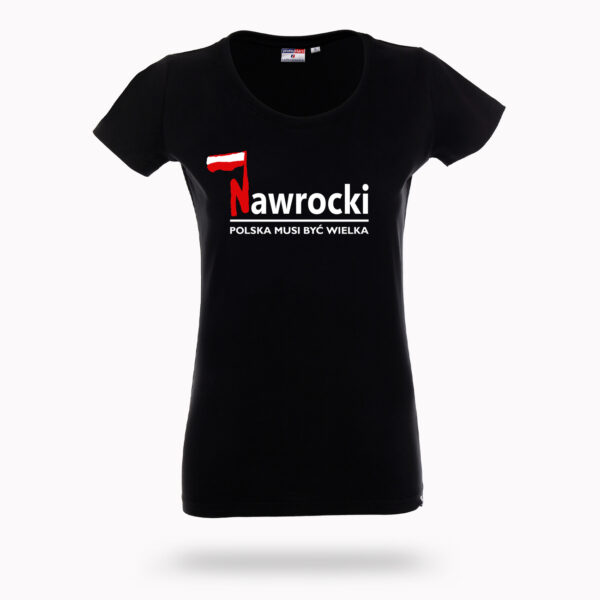 Koszulka T-SHIRT - "Nawrocki" - Czarna