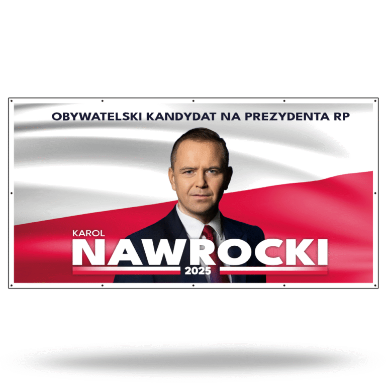 Baner OBYWATELSKI KANDYDAT NA PREZYDENTA RP – KAROL NAWROCKI 2025